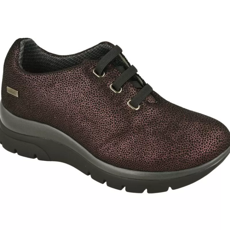 Doctor Cutillas Zapatos Ancho Especial-Cordon Del Deportivo En Piel Grabada Metalizada Impermeable Con Piso De Gran Confort De Pisada Y Planta Anatomic