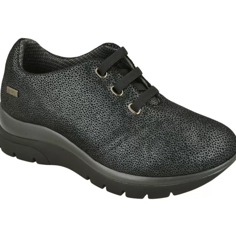 Doctor Cutillas Zapatos Ancho Especial-Cordon Del Deportivo En Piel Grabada Metalizada Impermeable Con Piso De Gran Confort De Pisada Y Planta Anatomic