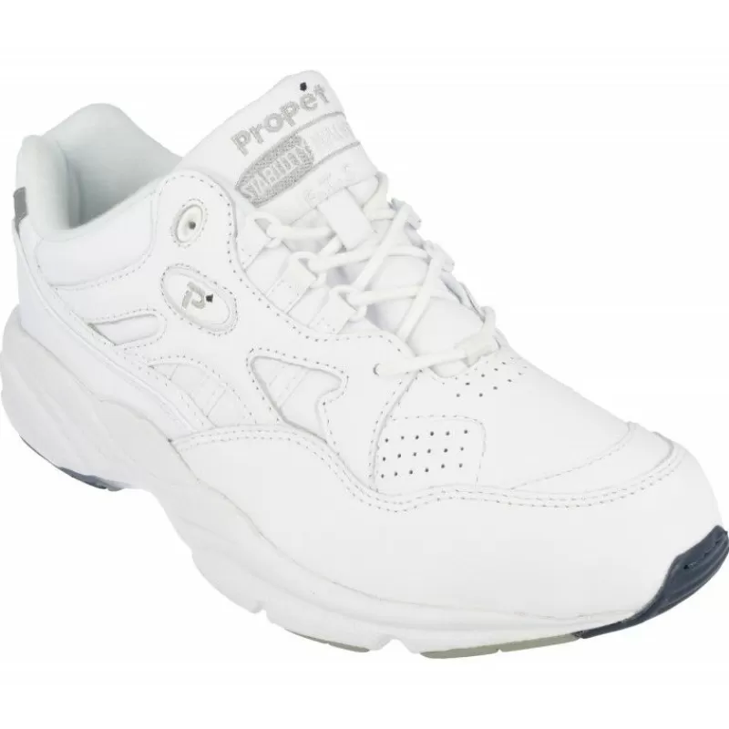 Propet Zapatos Ancho Especial-Cordon Deportivo De Impermeable, Ancho Especial Para Plantillas Ortopedicas. Blanco