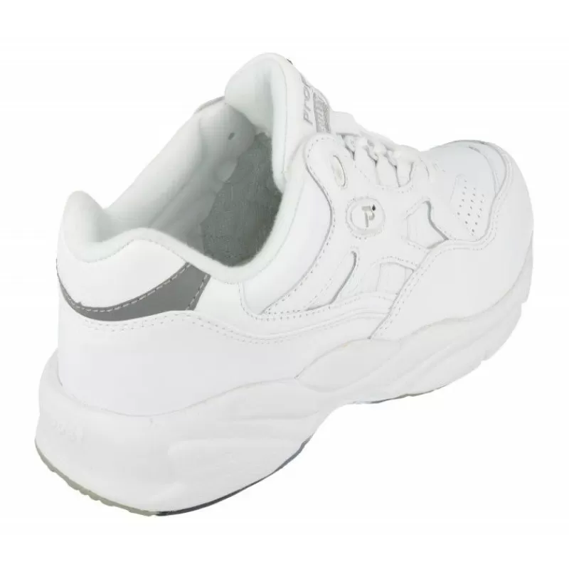 Propet Zapatos Ancho Especial-Cordon Deportivo De Impermeable, Ancho Especial Para Plantillas Ortopedicas. Blanco