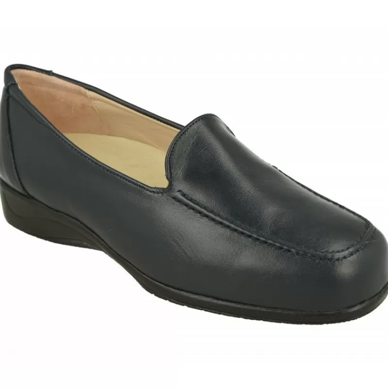 Calzamedi Mocasines-Mocasin De Con Bordon En Pala Y Planta Extraible De Descanso, Piso De Caucho Y Horma De Ancho Especial