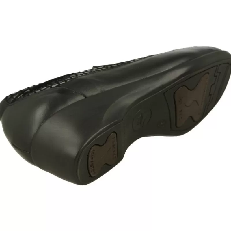 Calzamedi Mocasines-Mocasin De De Pala Abotinada Con Elasticos Y Piel Combinada Con Charol. Piso De Poliuretano Y Planta Extraible Negro