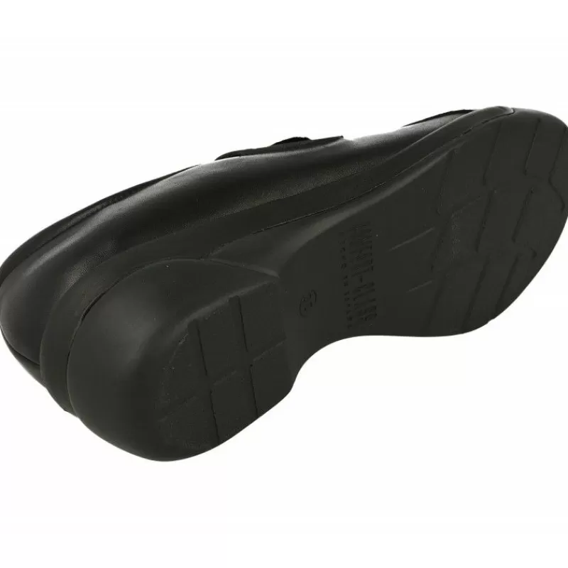 Comfort Class Mocasines-Mocasin De De Pala Lisa Con Planta De Descanso Extraible Y Cuna De Poliuretano Negro