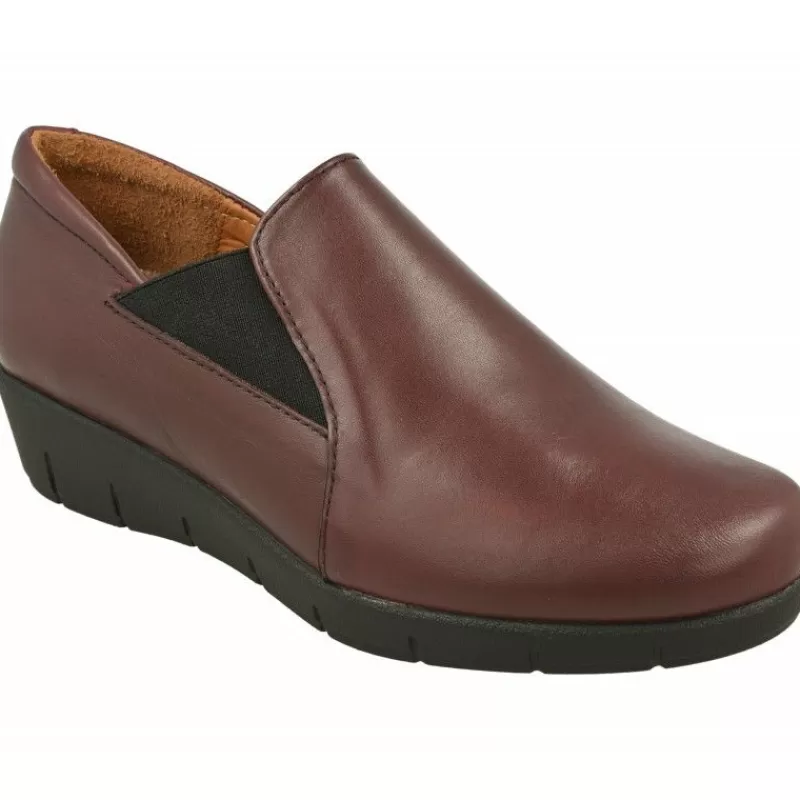 Comfort Class Mocasines-Mocasin De En Pala Lisa Con Elastico Lateral Y Cuna Corrida De Caucho Con Planta Anatomica Extraible