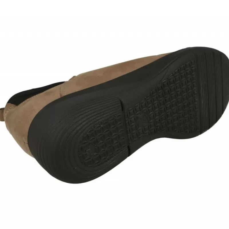 Comfort Class Mocasines-Mocasin De En Piel Nobuck Con Cordon Figurado E Interior Con Calcetin Elastico Y Piso Acolchado Y Amortiguado