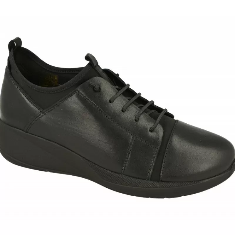 Comfort Class Mocasines-Mocasin De En Piel Nobuck Con Cordon Figurado E Interior Con Calcetin Elastico Y Piso Acolchado Y Amortiguado
