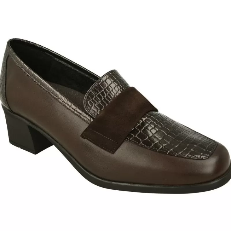 Doctor Cutillas Mocasines-Mocasin De Con Banda Nobuck Y Pala Coco Contrastada. Piso De Goma Con Tacon De Bloque Y Planta Extraible