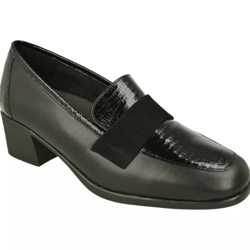 Doctor Cutillas Mocasines-Mocasin De Con Banda Nobuck Y Pala Coco Contrastada. Piso De Goma Con Tacon De Bloque Y Planta Extraible