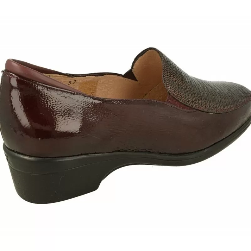 PieSanto Mocasines-Mocasin De En Piel Charol Con Pala Grabada Y Piso De Cuna De Poliuretano Con Planta De Descanso Extraible