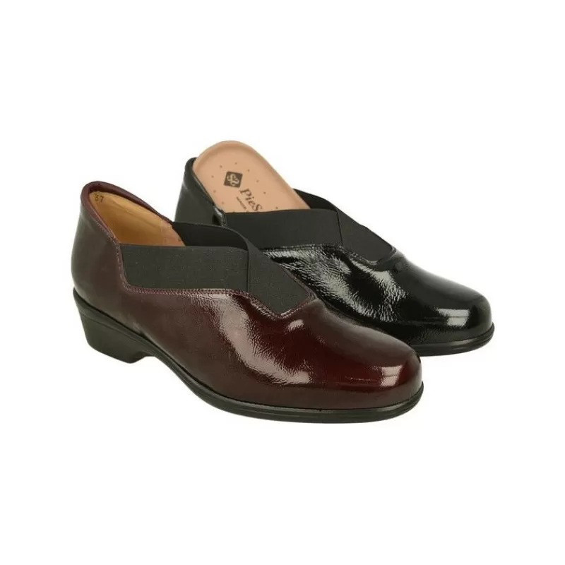 PieSanto Mocasines-Mocasin De En Piel De Charol Con Elasticos Cruzados En Pala Y Piso De Poliuretano Aligerado Con Planta Extraible