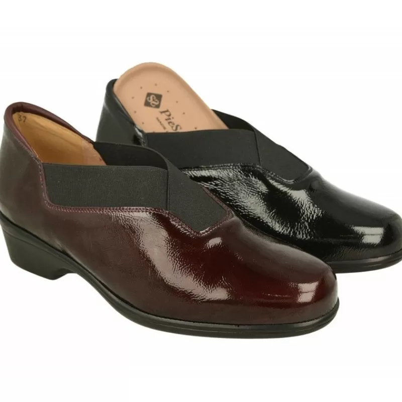PieSanto Mocasines-Mocasin De En Piel De Charol Con Elasticos Cruzados En Pala Y Piso De Poliuretano Aligerado Con Planta Extraible