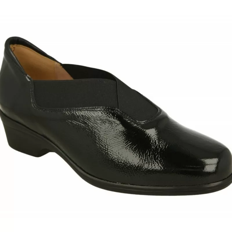 PieSanto Mocasines-Mocasin De En Piel De Charol Con Elasticos Cruzados En Pala Y Piso De Poliuretano Aligerado Con Planta Extraible