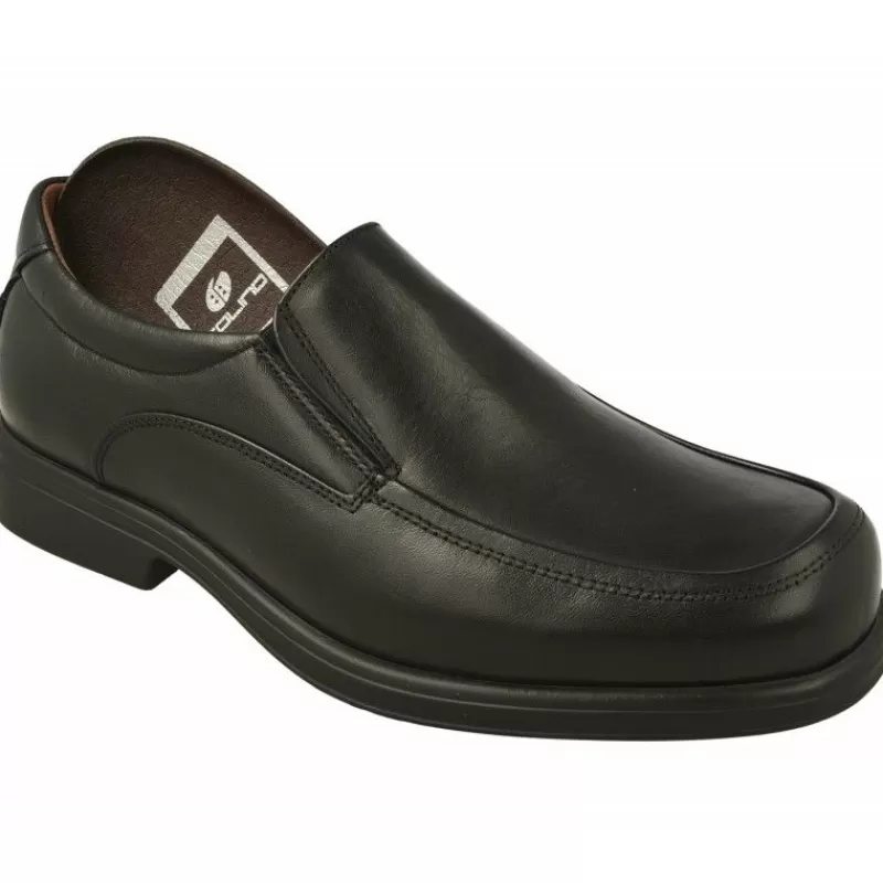 Tolino Mocasines-Mocasin De Con Elasticos En Pala En Horma De Ancho Especial Con Planta De Descanso Movible Y Piso De Poliuretano Aligerad Negro