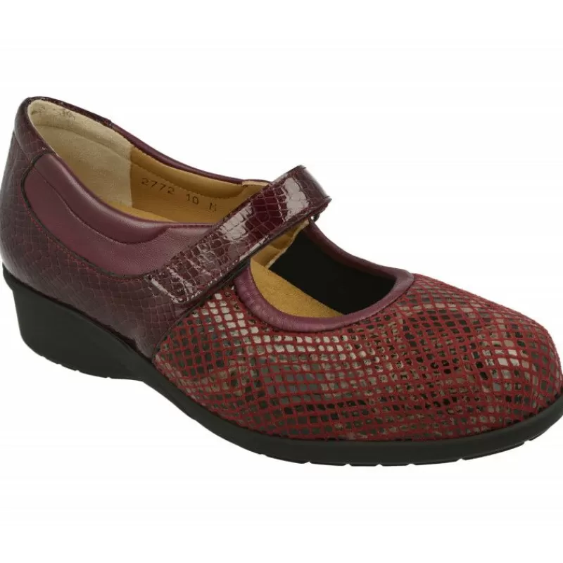 Alviflex Zapatos Con Pulsera-Pulsera De Combinada En Piel Grabada Elastica Con Suela De Goma Amortiguada Ancho 13 Especial Pies Sensibles