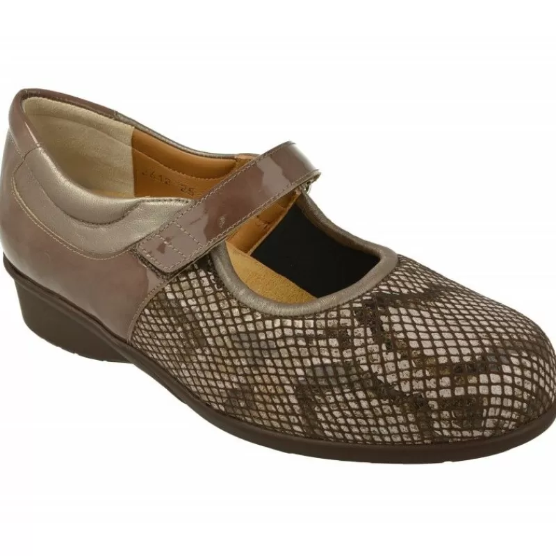 Alviflex Zapatos Con Pulsera-Pulsera De Combinada En Piel Grabada Elastica Con Suela De Goma Amortiguada Ancho 13 Especial Pies Sensibles
