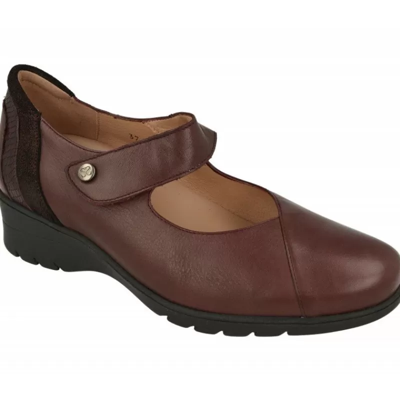 PieSanto Zapatos Con Pulsera-Pulsera De Con Escote Pico, Piso De Caucho Y Planta De Descanso Extraible