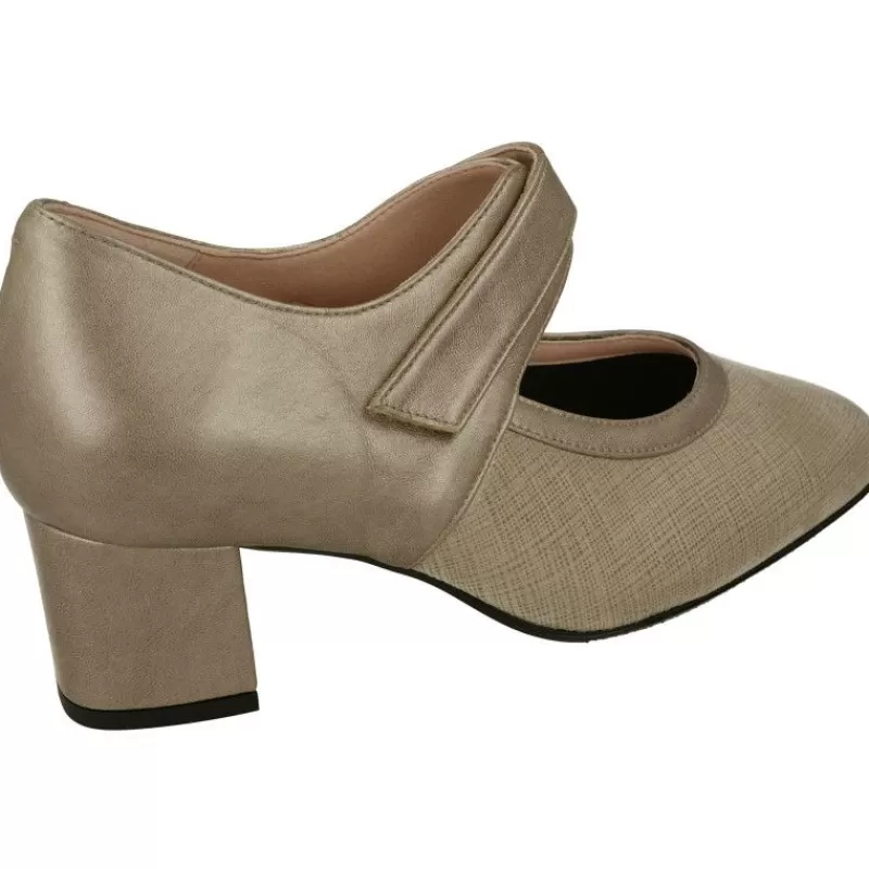 RIKO Zapatos Con Pulsera-Pulsera De Rico Con Ajuste De Velcro Y Pala Elastica. Planta De Descanso Extraible Y Tacon Forrado De Base Ancha