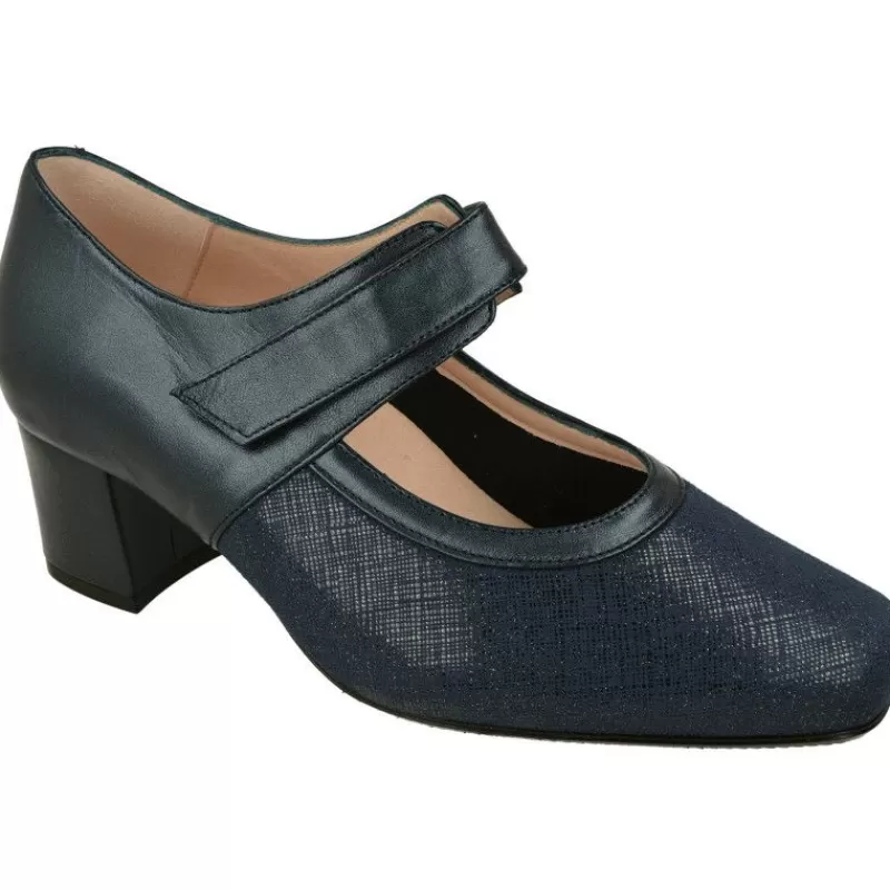 RIKO Zapatos Con Pulsera-Pulsera De Rico Con Ajuste De Velcro Y Pala Elastica. Planta De Descanso Extraible Y Tacon Forrado De Base Ancha
