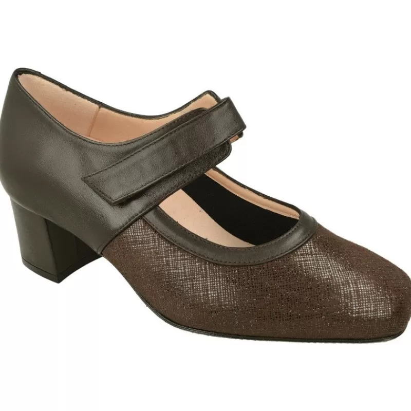 RIKO Zapatos Con Pulsera-Pulsera De Rico Con Ajuste De Velcro Y Pala Elastica. Planta De Descanso Extraible Y Tacon Forrado De Base Ancha