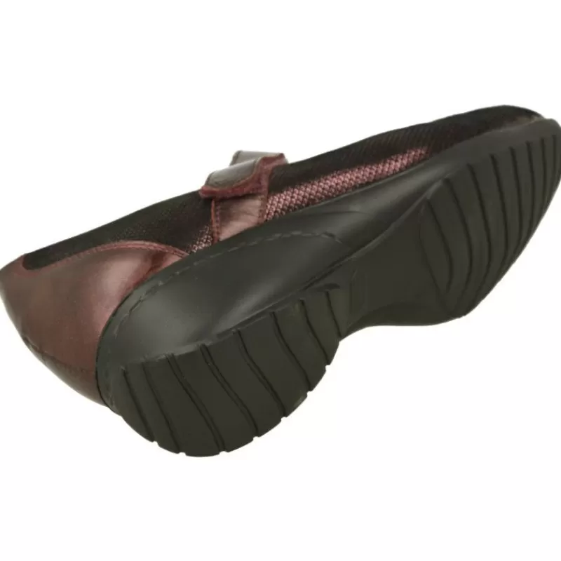 Doctor Cutillas Zapatos Con Pulsera-Pulsera Del En Piel Grabada Con Ajuste De Velcro. Piso Aligerado Y Planta De Descanso Extraible