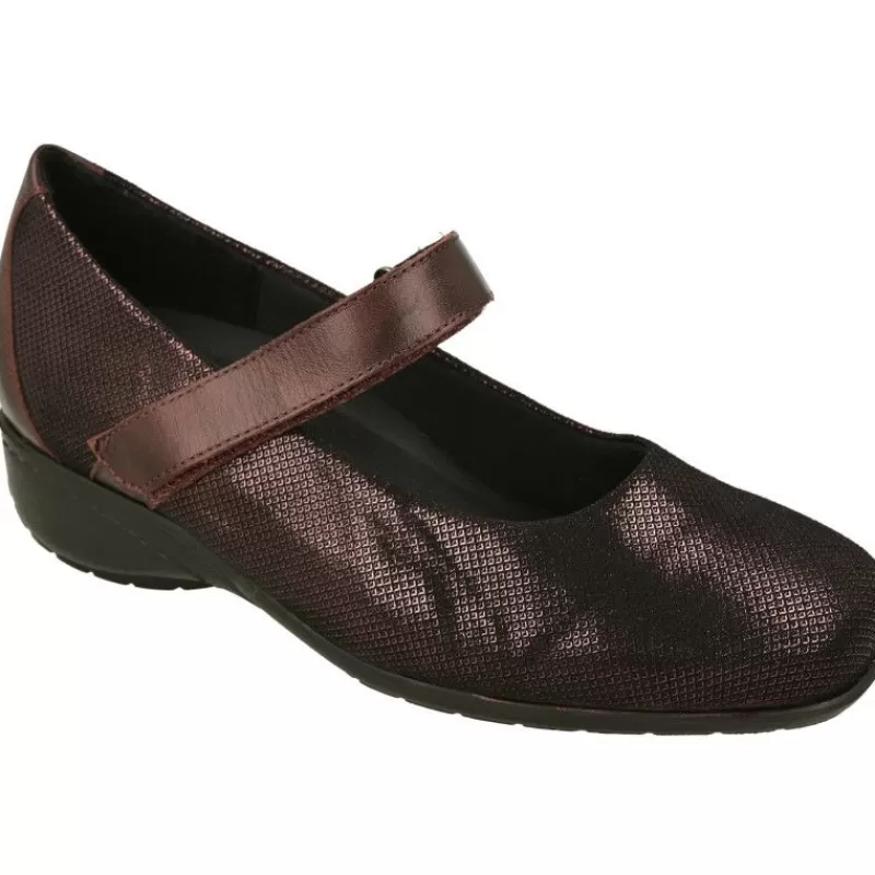 Doctor Cutillas Zapatos Con Pulsera-Pulsera Del En Piel Grabada Con Ajuste De Velcro. Piso Aligerado Y Planta De Descanso Extraible