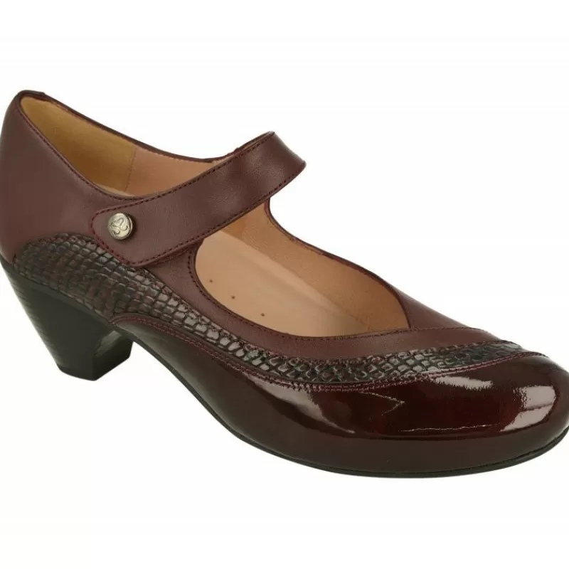 PieSanto Zapatos Con Pulsera-Pulsera Vestir De Combinado En Charol Y Piel Con Tacon Vestir Y Planta De Descanso Extraible