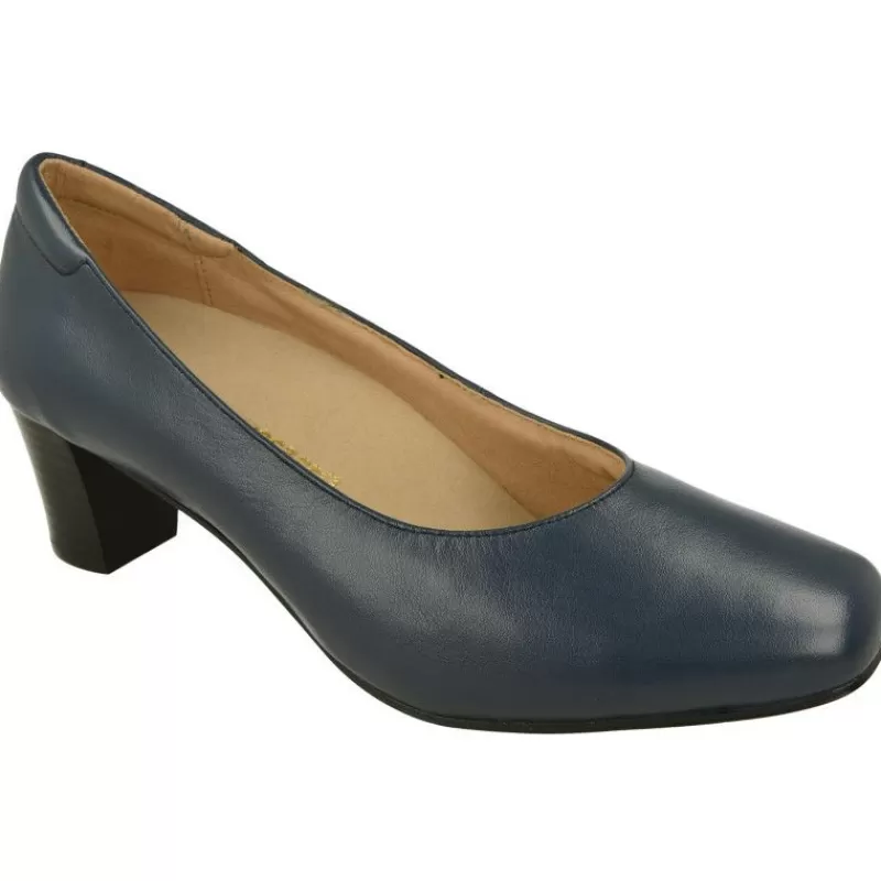 Calzamedi Zapatos Ancho Especial-Salón De Liso Con Tacon 4.5Cm De Suela Y Planta Anatomica Extraible