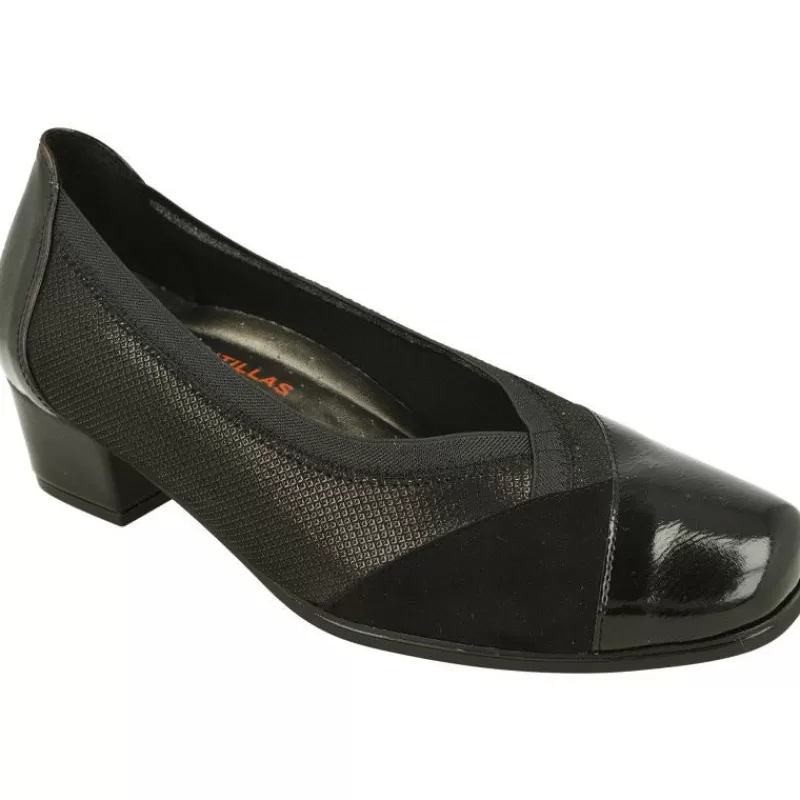 Doctor Cutillas Zapatos Salón-Salón De Con Elastico Al Hueco Y Tacon Intermedio Con Planta De Descanso Extraible Y Horma Especial