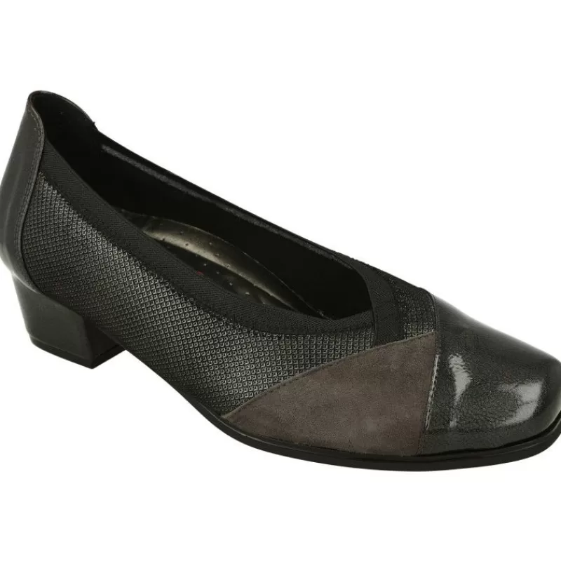 Doctor Cutillas Zapatos Salón-Salón De Con Elastico Al Hueco Y Tacon Intermedio Con Planta De Descanso Extraible Y Horma Especial