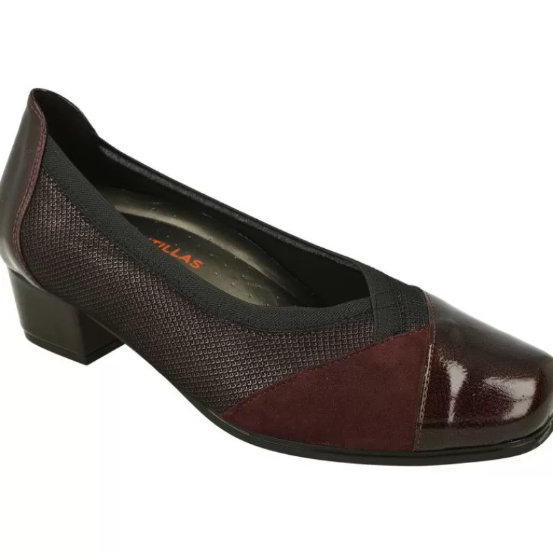 Doctor Cutillas Zapatos Salón-Salón De Con Elastico Al Hueco Y Tacon Intermedio Con Planta De Descanso Extraible Y Horma Especial