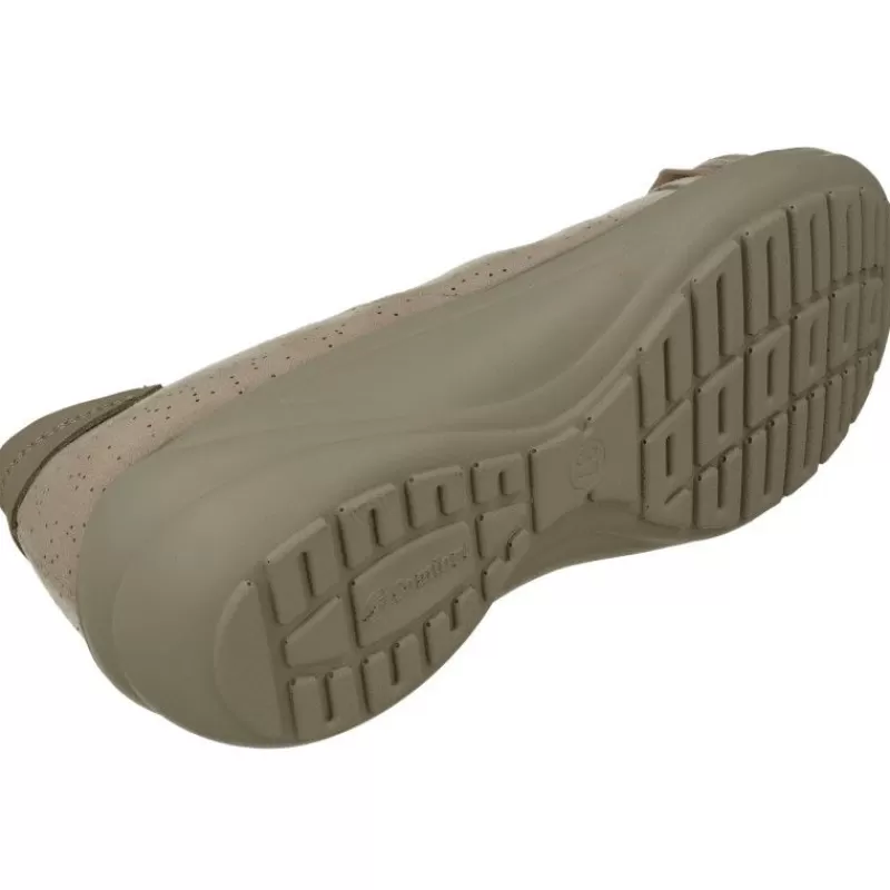 G Comfort Manoletinas-Salón De En Piel Nobuck Con Nudo En Escote, Piso De Caucho Y Planta Anatomica Extraible