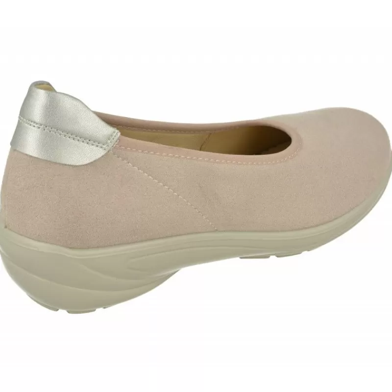 G Comfort Manoletinas-Salón De G Confort En Piel Antelina Liso Con Hueco Elastico Y Piso De Poliuretano Con Planta De Descanso Extraible