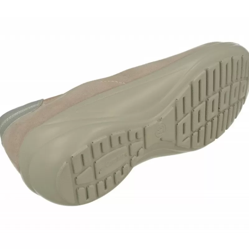 G Comfort Manoletinas-Salón De G Confort En Piel Antelina Liso Con Hueco Elastico Y Piso De Poliuretano Con Planta De Descanso Extraible