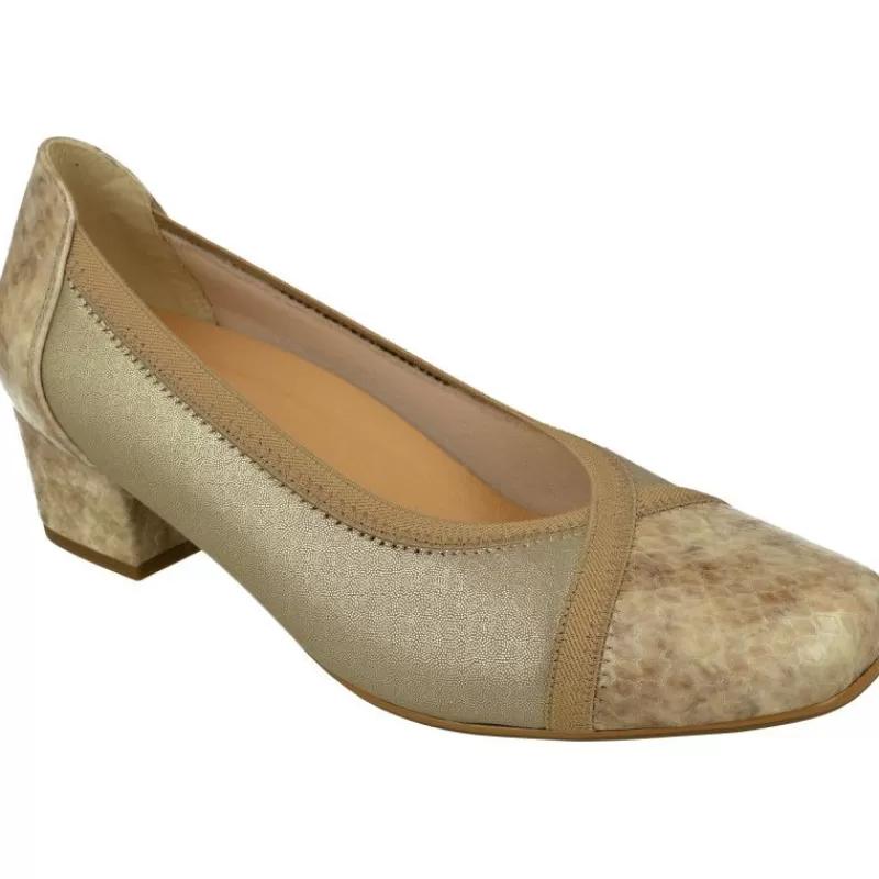 Doctor Cutillas Zapatos Salón-Salón Del De Puntera Recta Y Talon En Coco Charol Y Piel Elastica Adaptable Con Planta De Descanso Extraible