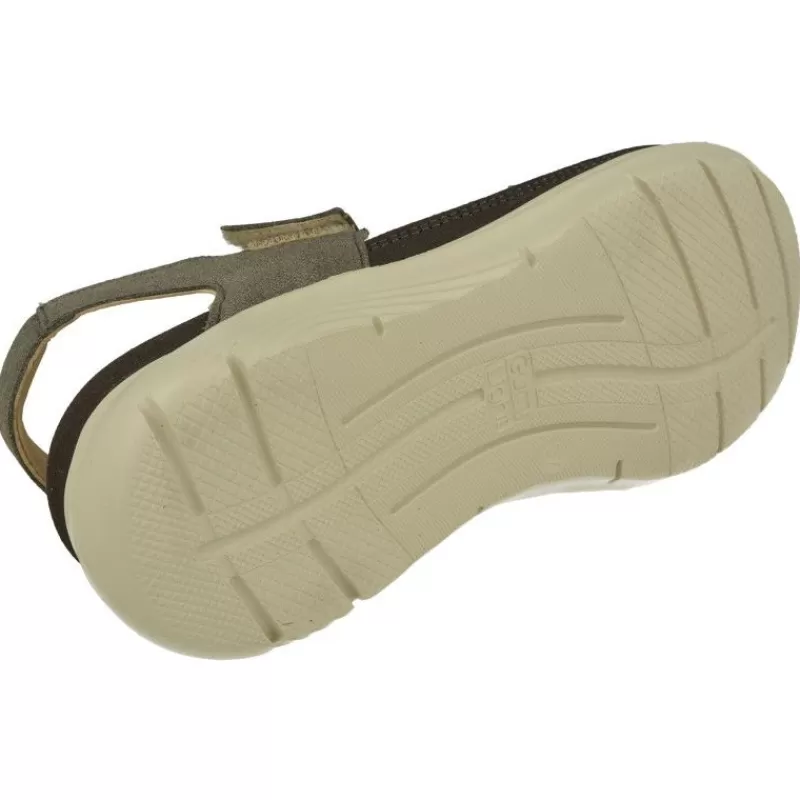 Baerchi Sandalias-Sandalia De Con Doble Tira De Velcro Ajustable, Planta Anatomica Y Forro De Piel Interior Transpirable.