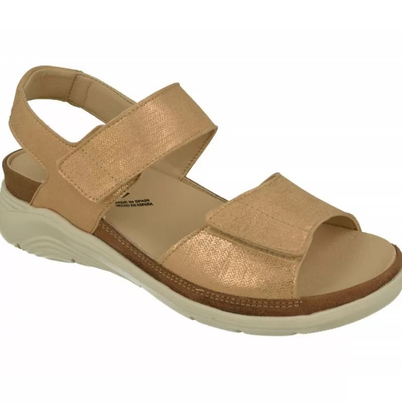 Baerchi Sandalias-Sandalia De Con Doble Tira De Velcro Ajustable, Planta Anatomica Y Forro De Piel Interior Transpirable.