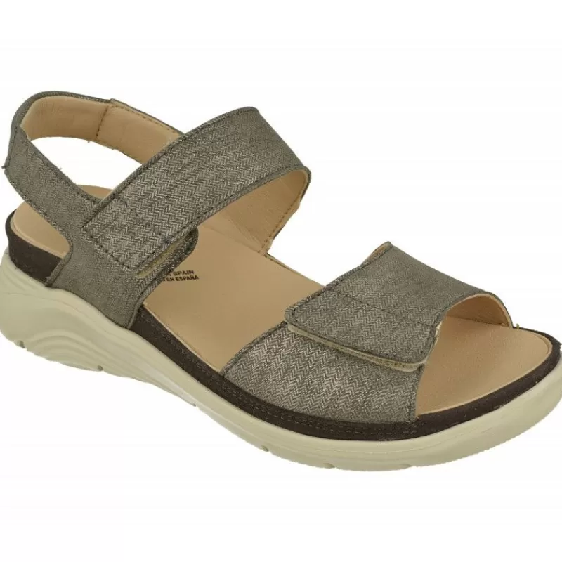 Baerchi Sandalias-Sandalia De Con Doble Tira De Velcro Ajustable, Planta Anatomica Y Forro De Piel Interior Transpirable.
