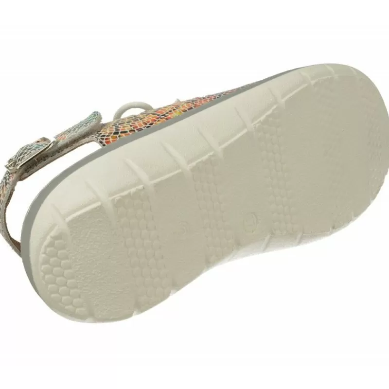 Comfort Class Sandalias-Sandalia De Comforclass Con Cordones Y Apertura Total En Piel Grabada Con Piso Aligerado Y Planta De Descanso
