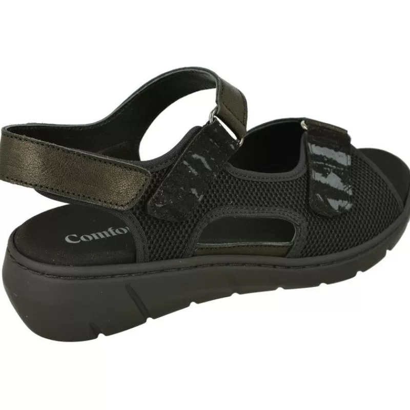 Comfort Class Sandalias-Sandalia De Con Doble Tira De Velcro Ajustable Especial Treking Con Planta Anatomica Extraible Y Piso De Poliureta