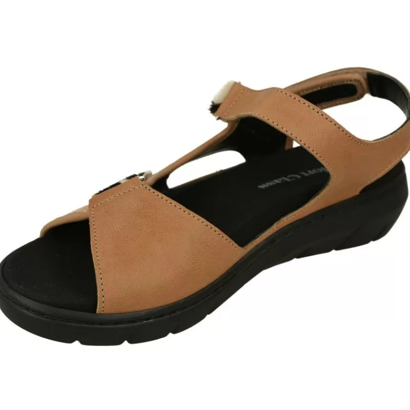 Comfort Class Sandalias-Sandalia De Con Doble Tira De Velcro Ajustable Especial Treking Con Planta Anatomica Extraible Y Piso De Poliureta