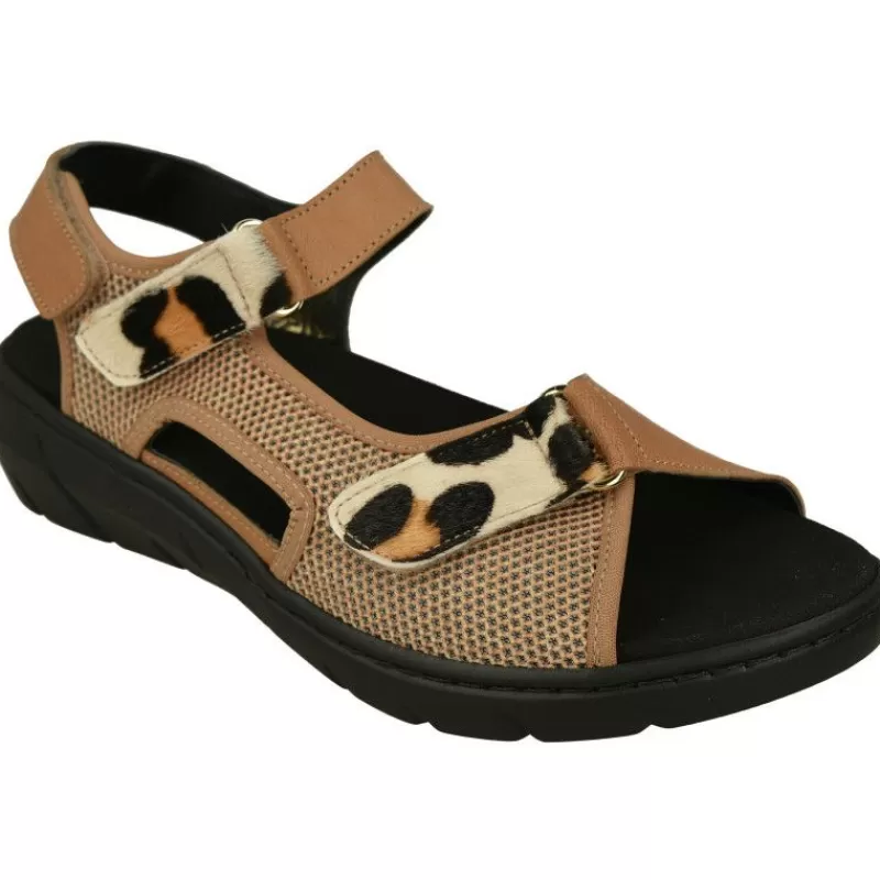 Comfort Class Sandalias-Sandalia De Con Doble Tira De Velcro Ajustable Especial Treking Con Planta Anatomica Extraible Y Piso De Poliureta