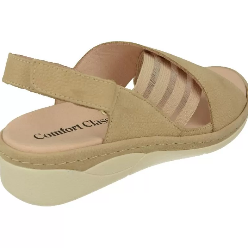 Comfort Class Sandalias-Sandalia De Con Tira Cruzada Y Elasticos Laterales, Piso De Poliuretano Y Planta Extraible