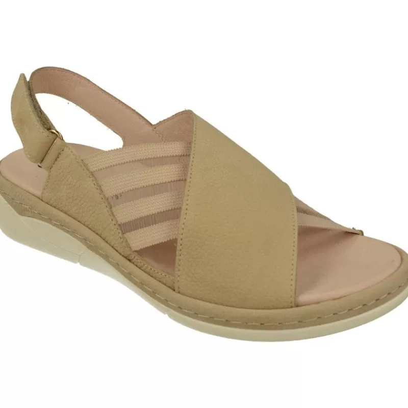 Comfort Class Sandalias-Sandalia De Con Tira Cruzada Y Elasticos Laterales, Piso De Poliuretano Y Planta Extraible