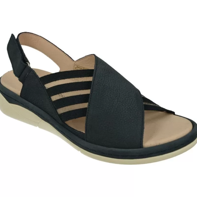 Comfort Class Sandalias-Sandalia De Con Tira Cruzada Y Elasticos Laterales, Piso De Poliuretano Y Planta Extraible