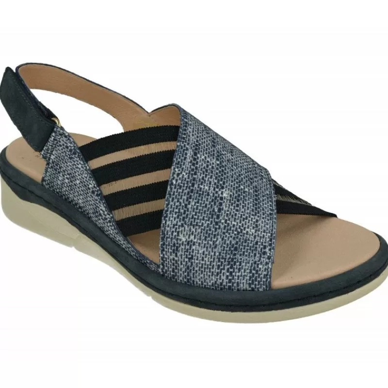 Comfort Class Sandalias-Sandalia De Con Tira Cruzada Y Elasticos Laterales, Piso De Poliuretano Y Planta Extraible