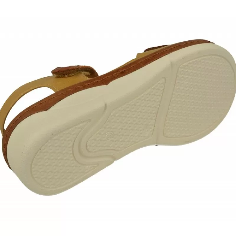 Comfort Class Sandalias-Sandalia De Con Tiras Trenzadas Combinadas Con Nobuck De Ajuste De Velcro Y Planta De Descanso Extraible