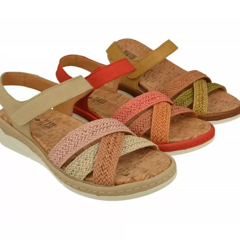 Comfort Class Sandalias-Sandalia De De Tiras Cruzadas Trenzadas Con Planta Anatomica Extraible Y Piso De Poliuretano