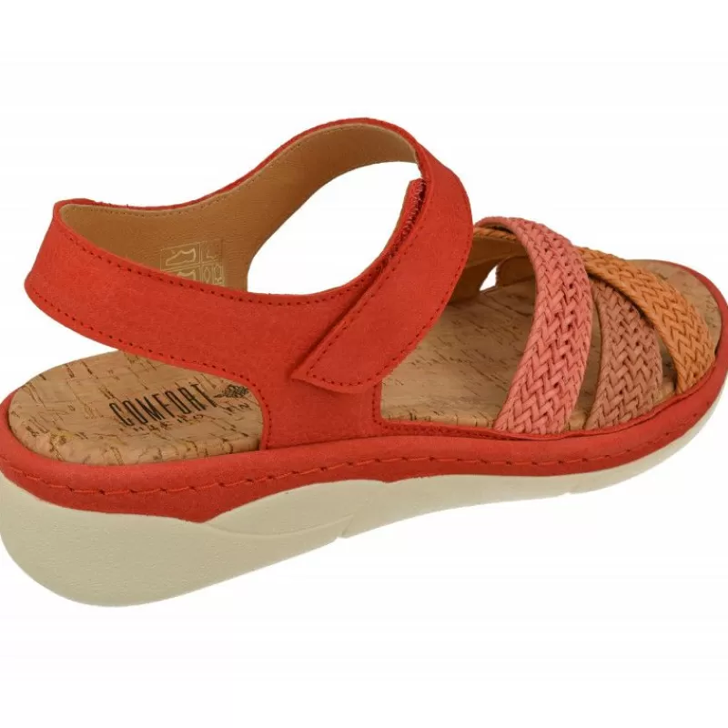 Comfort Class Sandalias-Sandalia De De Tiras Cruzadas Trenzadas Con Planta Anatomica Extraible Y Piso De Poliuretano