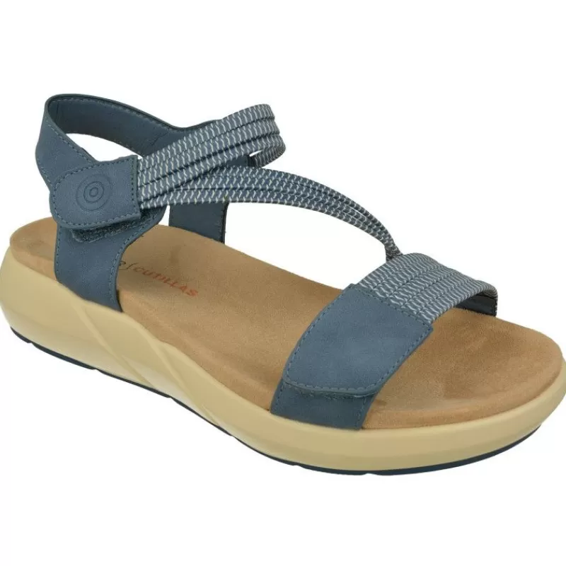 Doctor Cutillas Sandalias-Sandalia De Con Tiras De Tejido Elastico Y Doble Ajuste De Velcro, Planta Anatomica Y Piso De Amortiguacion