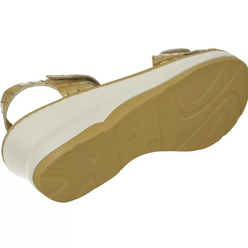 Doctor Cutillas Sandalias-Sandalia De En Piel Charol Grabada Con Doble Tira De Velcro Ajustable Y Con Plantilla Anatomica Movible.